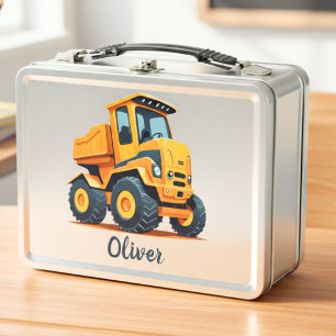 Schattige moderne gele bouwtruck