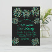 Schattige Moderne Glanzende Zwarte Oud en Nieuw Fe Kaart (Staand voorkant)