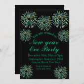 Schattige Moderne Glanzende Zwarte Oud en Nieuw Fe Kaart (Voorkant / Achterkant)