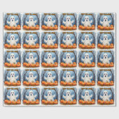 Schattige moderne Halloween griezelcollectie Cadeaupapier (Vlak)