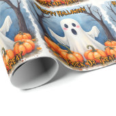 Schattige moderne Halloween griezelcollectie Cadeaupapier (Rol Hoek)
