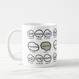 Schattige moderne handgeschreven moeder typografie koffiemok