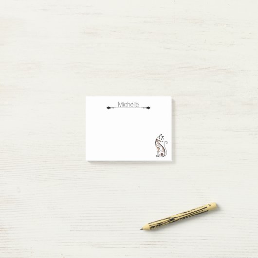 Schattige Moderne Kat, Kat Moeder, Grappig Geperso Post-it® Notes (Op bureau)