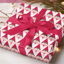 Schattige moderne kerstman feestelijke kerstpatroo