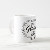 Schattige moderne leuke quote koffiemok (Voorkant links)