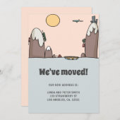 Schattige moderne nieuwe adres grote verhuizing  aankondiging (Voorkant / Achterkant)