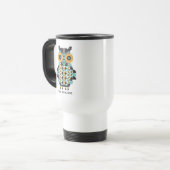 Schattige, moderne, Quilt Pattern Travel Mug Reisbeker (Voorkant links)