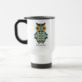Schattige, moderne, Quilt Pattern Travel Mug Reisbeker (Links)