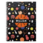 Schattige moderne sport kampioen aangepaste kinder notitieboek (Voorkant)