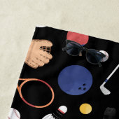 Schattige Moderne Sportkampioen Custom Kinder Zwar Strandlaken (In situ)