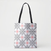 Schattige Moderne Stijlvolle Bloemige Sneeuw Flex Tote Bag (Voorkant)