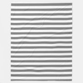 Schattige moderne stipes witte grijze trendy patte fleece deken (Voorkant)