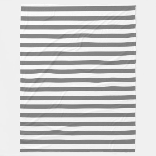 Schattige moderne stipes witte grijze trendy patte fleece deken (Voorkant)