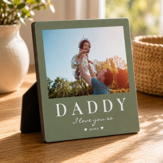 Schattige moderne VADER Vaderdag aangepaste tekst Fotoplaat