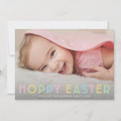 Schattige moderne vrolijke Pasen vakantie fotokaar Feestdagenkaart (Voorkant)