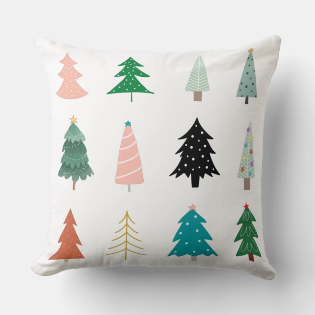 Schattige moderne witte achtergrond het patroon va kussen (Voorkant)