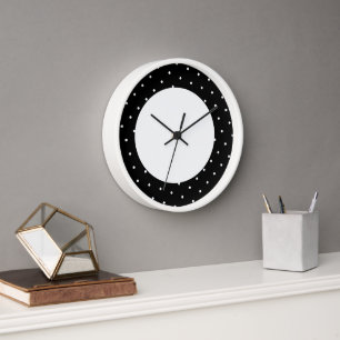 Schattige moderne zwarte buitenrand met polka stip