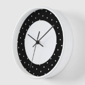 Schattige moderne zwarte buitenrand met polka stip (Hoek)