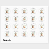 Schattige Moeder & Baby Hedgehog Baby shower Favor Ronde Sticker (Vel)