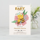 Schattige moeder & baby roze bloemenmeisje baby sh kaart (Staand voorkant)