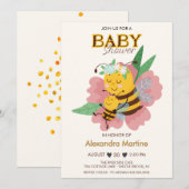 Schattige moeder & baby roze bloemenmeisje baby sh kaart (Voorkant / Achterkant)