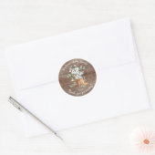 Schattige Moeder & Baby Wolf Baby shower Favor Ronde Sticker (Envelop)
