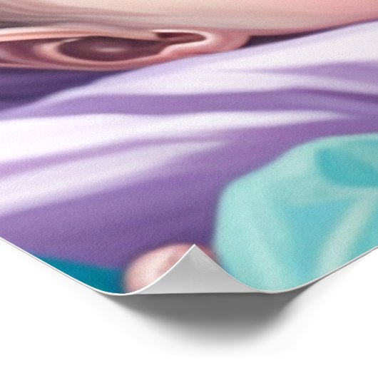 Schattige Moeder en Baby Koesteren Memento Wall Ar Poster (Hoek)