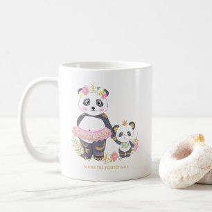 Schattige moeder en dochter ballerina pandabeer bl koffiemok