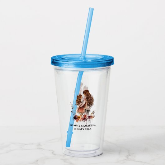 Schattige moeder en dochter Bond (10) Acryl Drinkbeker (Achterkant)