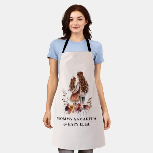 Schattige moeder en dochter Bond (10) Schort (Gedragen)