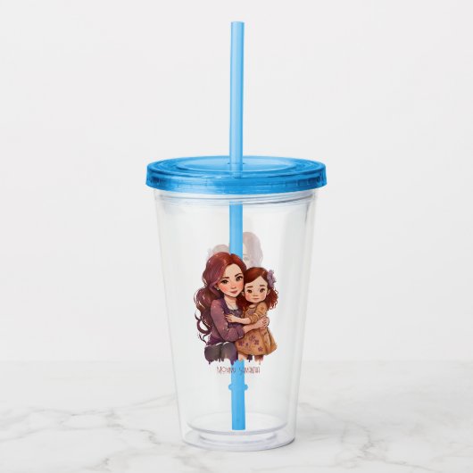 Schattige moeder en dochter Bond (11) Acryl Drinkbeker (Voorkant)
