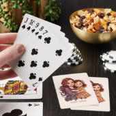 Schattige moeder en dochter Bond (11) Pokerkaarten (Insitu)