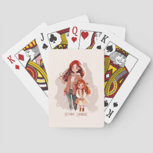 Schattige moeder en dochter Bond (12) Pokerkaarten
