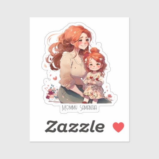 Schattige moeder en dochter Bond (13) Sticker (Vel)