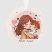 Schattige moeder en dochter Bond (14) Ornament (achterkant)