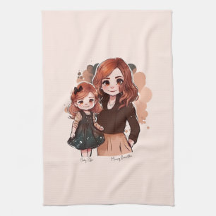 Schattige moeder en dochter Bond (2) Theedoek