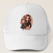 Schattige moeder en dochter Bond (2) Trucker Pet (Voorkant)
