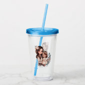 Schattige moeder en dochter Bond (3) Acryl Drinkbeker (Achterkant)