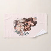 Schattige moeder en dochter Bond (3) Bad Handdoek (Handdoek)