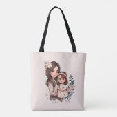 Schattige moeder en dochter Bond (3) Tote Bag (Achterkant)