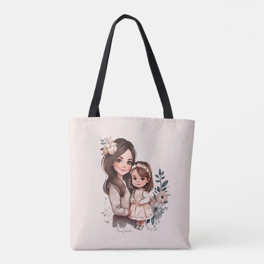 Schattige moeder en dochter Bond (3) Tote Bag (Achterkant)