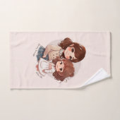 Schattige moeder en dochter Bond (4) Bad Handdoek (Handdoek)