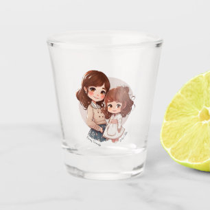 Schattige moeder en dochter Bond (4) Shot Glas