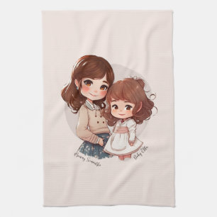 Schattige moeder en dochter Bond (4) Theedoek