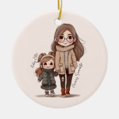 Schattige moeder en dochter Bond (5) Keramisch Ornament (Voorkant)