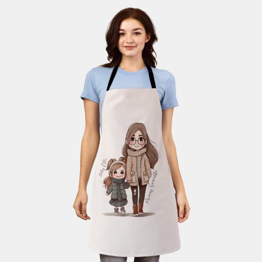 Schattige moeder en dochter Bond (5) Schort (Gedragen)