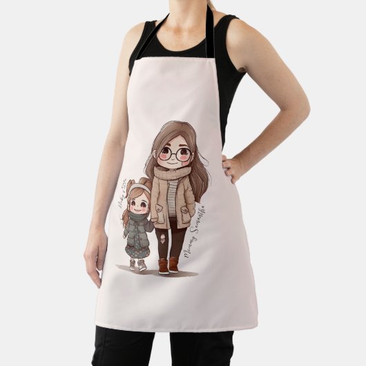 Schattige moeder en dochter Bond (5) Schort (Insitu)