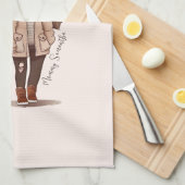 Schattige moeder en dochter Bond (5) Theedoek (Quarter Fold)