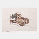 Schattige moeder en dochter Bond (5) Theedoek (Horizontaal)