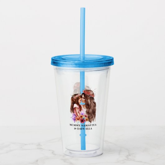 Schattige moeder en dochter Bond (6) Acryl Drinkbeker (Voorkant)